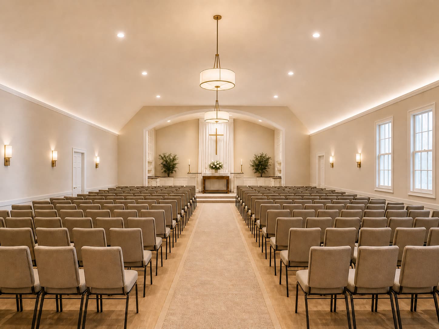 Virtually staged sanctuary renovation concept